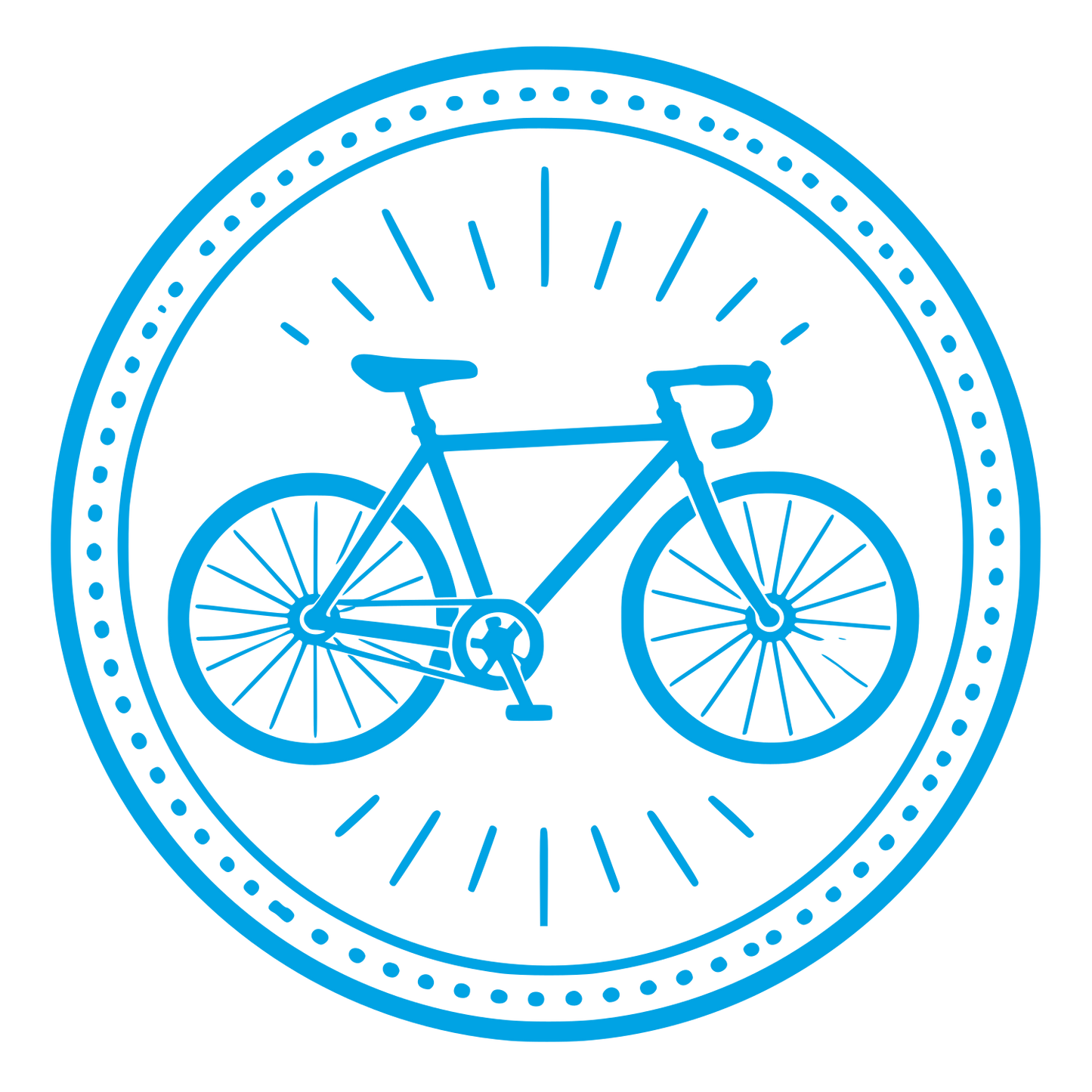 Bicycle Circle Badge Logo #00a3e4