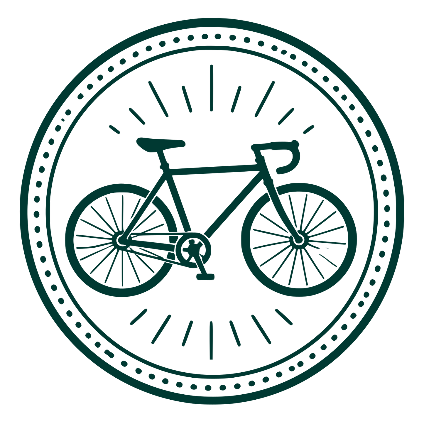 Bicycle Circle Badge Logo #003932