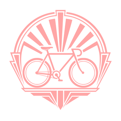 Art Deco Bicycle Emblem Logo #ffa6a6