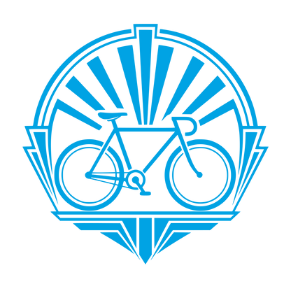 Art Deco Bicycle Emblem Logo #00a3e4