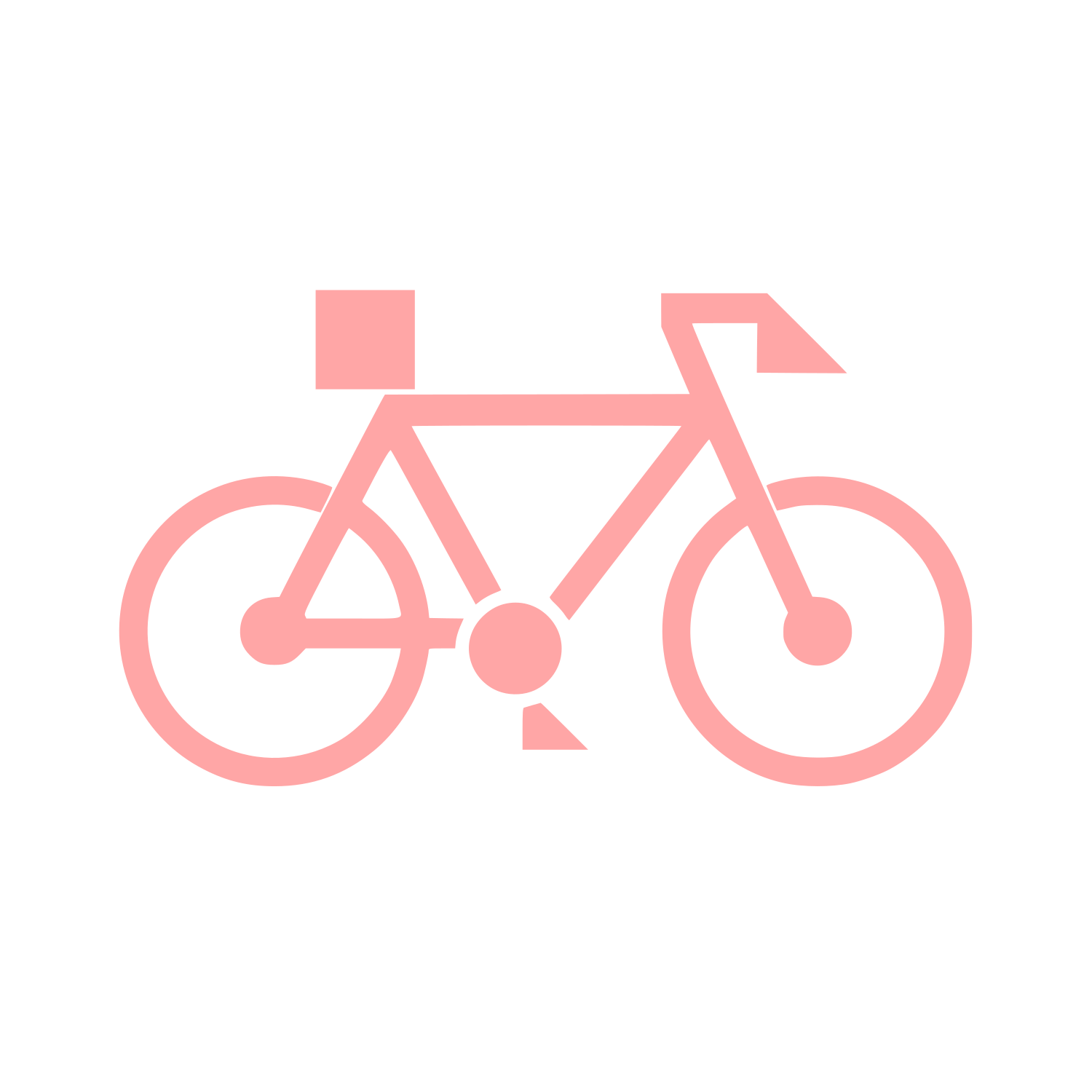 Geometric Bicycle Logo #ffa6a6
