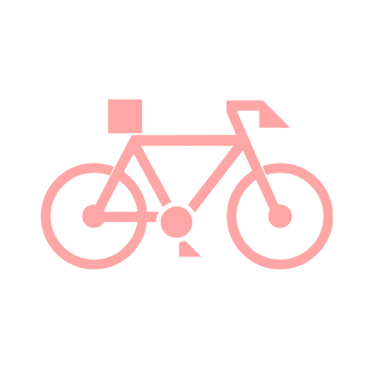 Geometric Bicycle Logo #ffa6a6