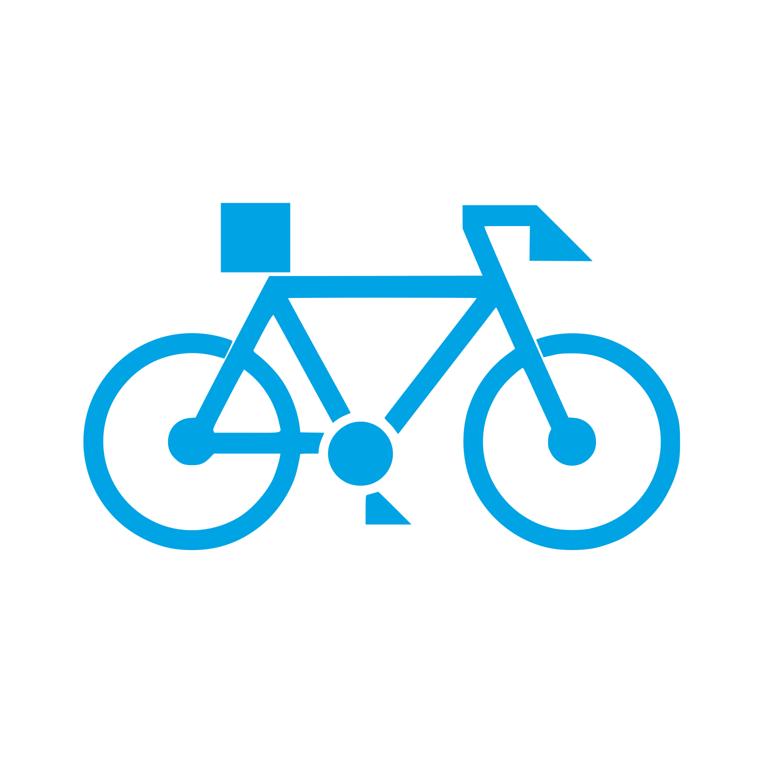 Geometric Bicycle Logo #00a3e4