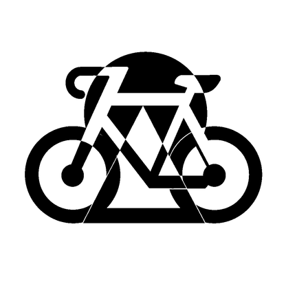 Geometric Bicycle Frame Logo