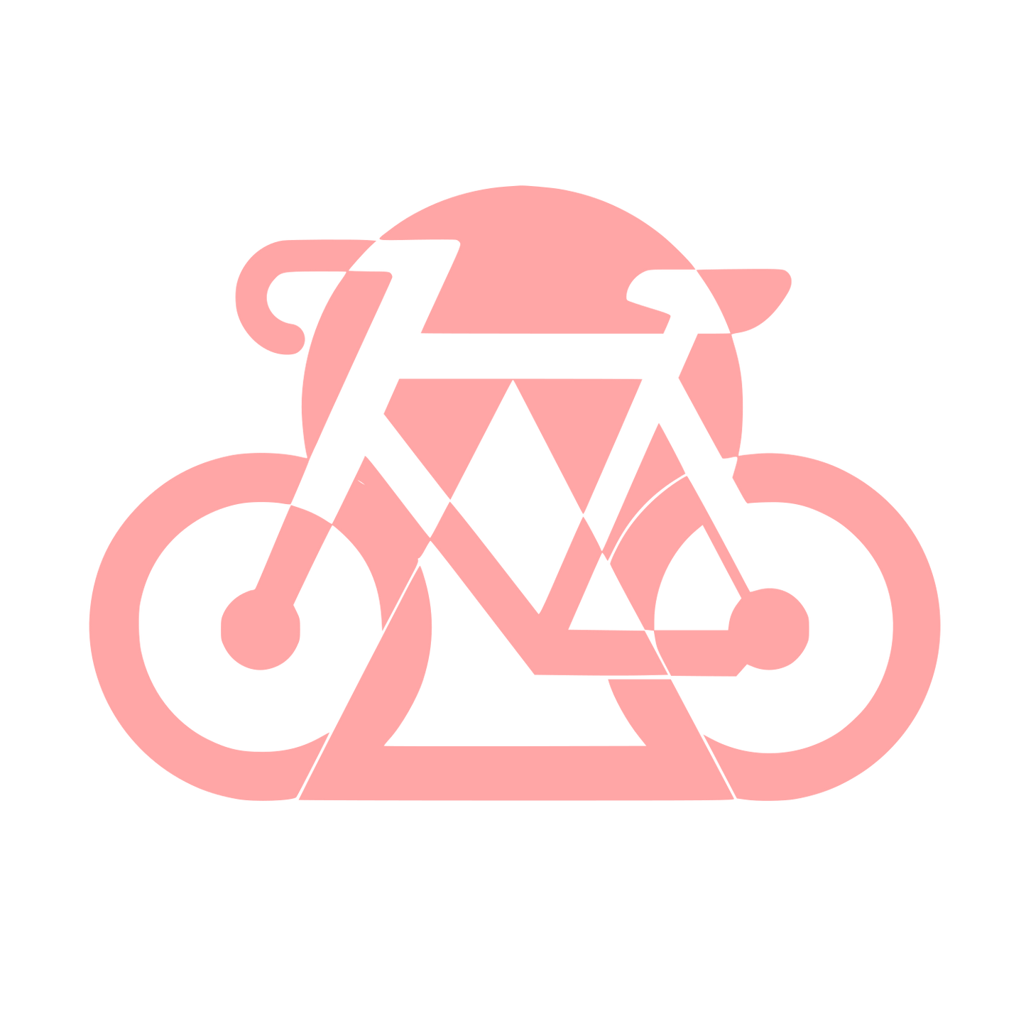Geometric Bicycle Frame Logo #ffa6a6