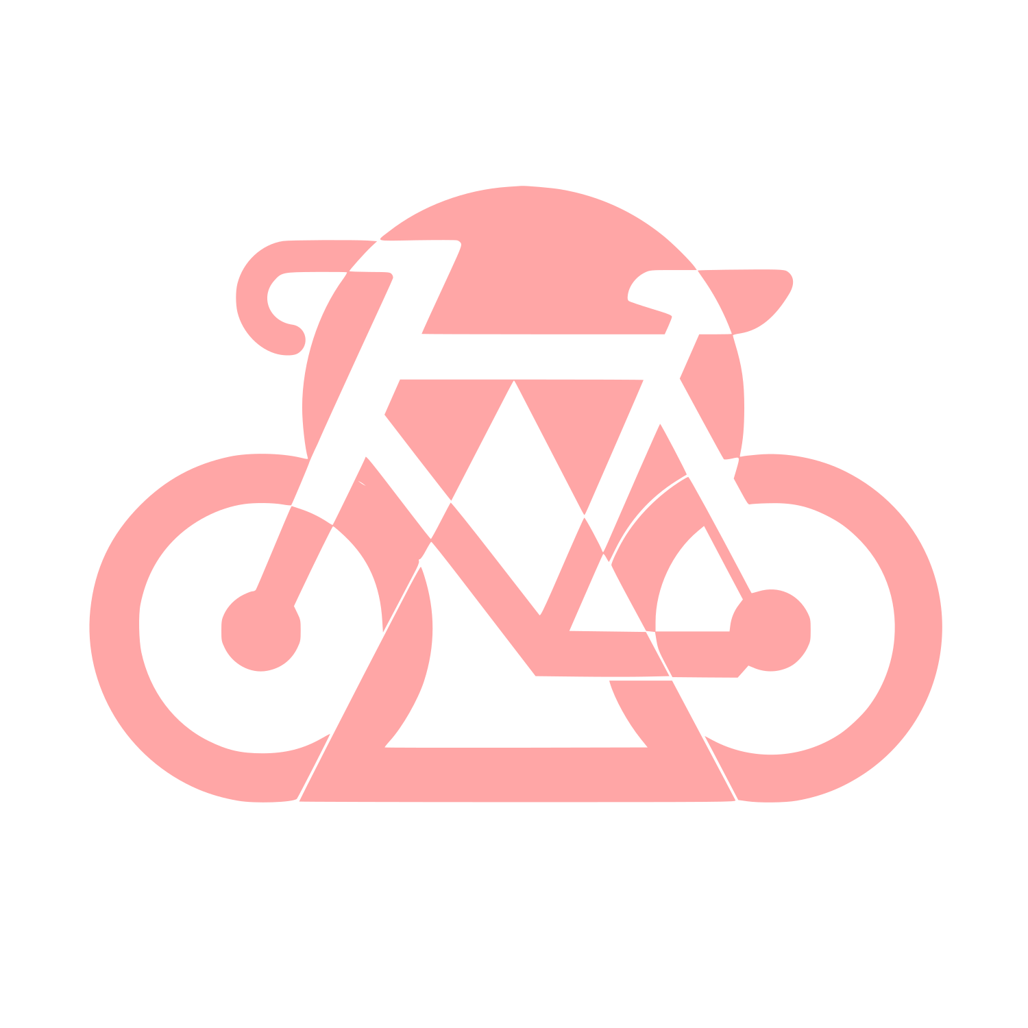 Geometric Bicycle Frame Logo #ffa6a6