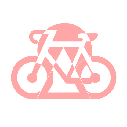 Geometric Bicycle Frame Logo #ffa6a6