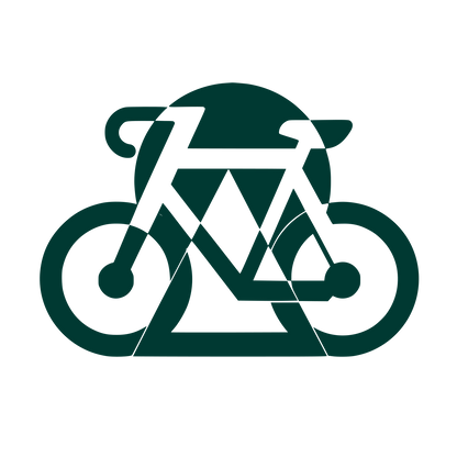 Geometric Bicycle Frame Logo #003932