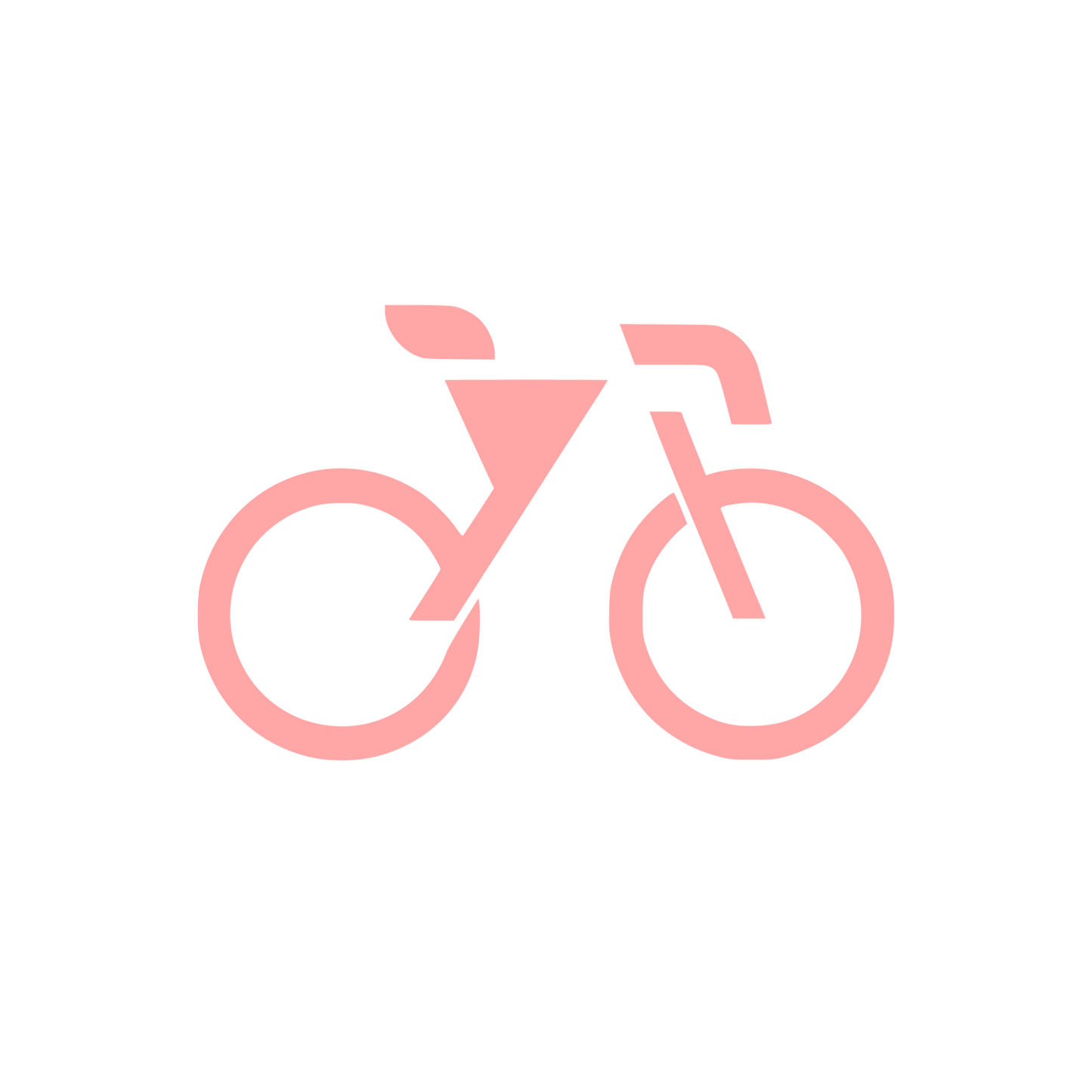 Minimalist Bicycle Logo #ffa6a6