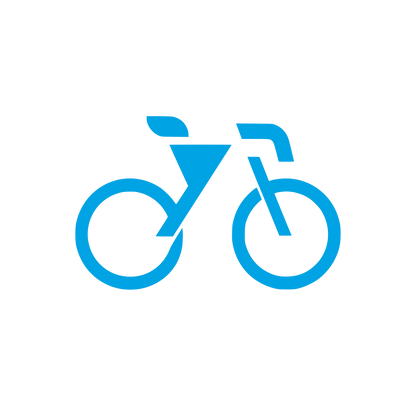 Minimalist Bicycle Logo #00a3e4