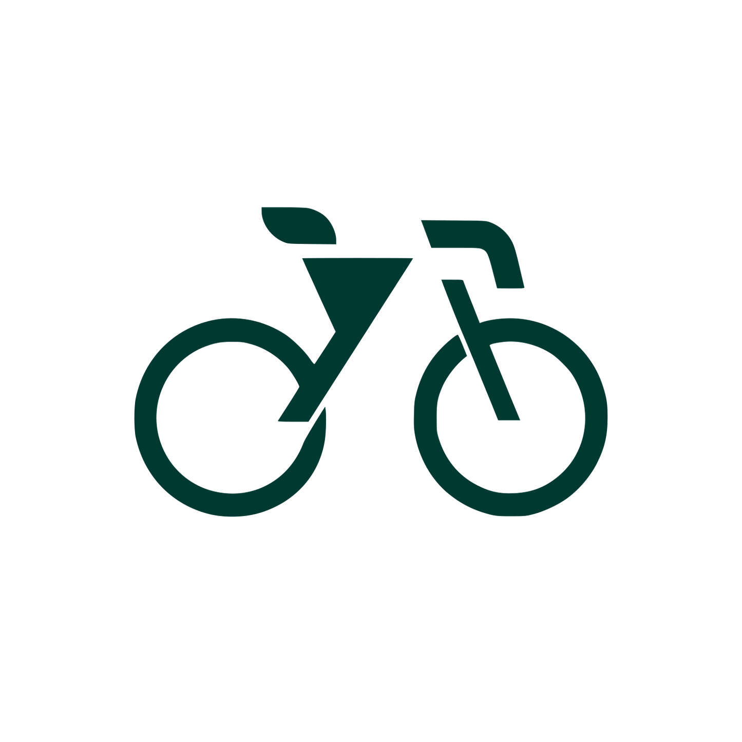 Minimalist Bicycle Logo #003932