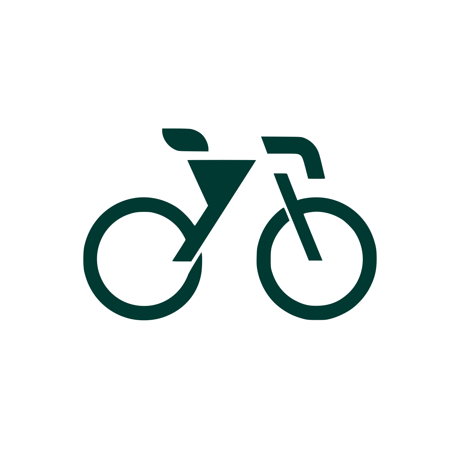 Minimalist Bicycle Logo #003932