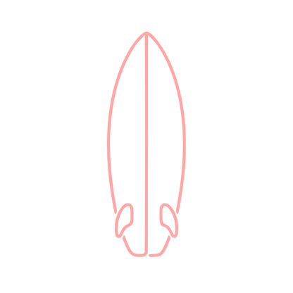 Surfboard with Fins Logo #ffa6a6