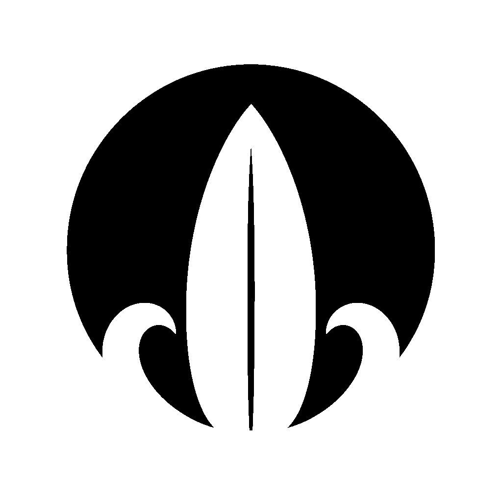 Surfboard Wave Circle Logo