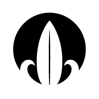 Surfboard Wave Circle Logo