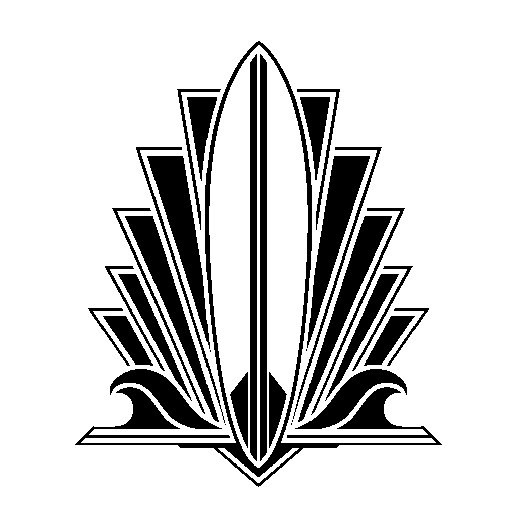 Art Deco Surfboard Logo