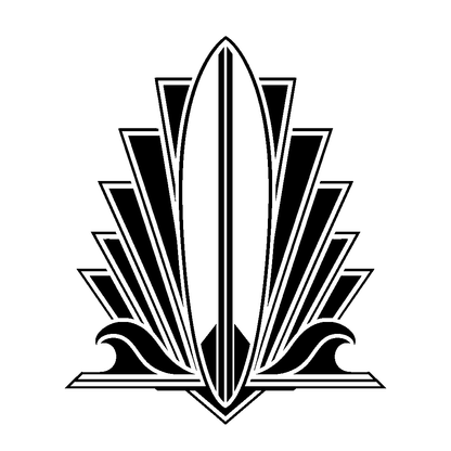 Art Deco Surfboard Logo