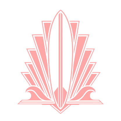 Art Deco Surfboard Logo #ffa6a6