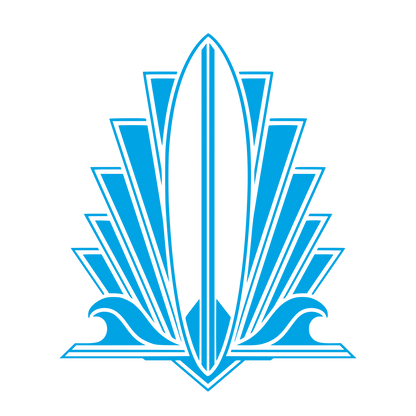 Art Deco Surfboard Logo #00a3e4