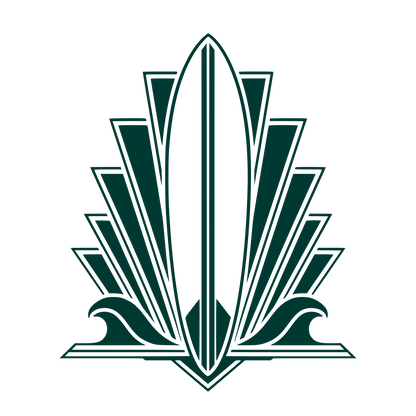 Art Deco Surfboard Logo #003932