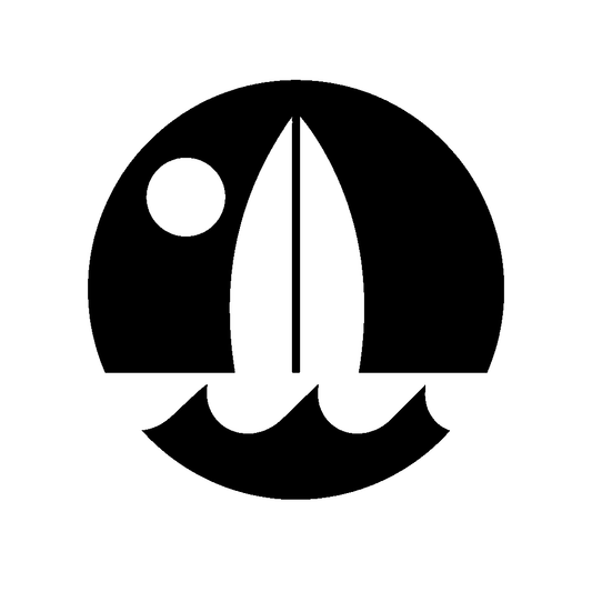 Surfboard Circle Wave Logo