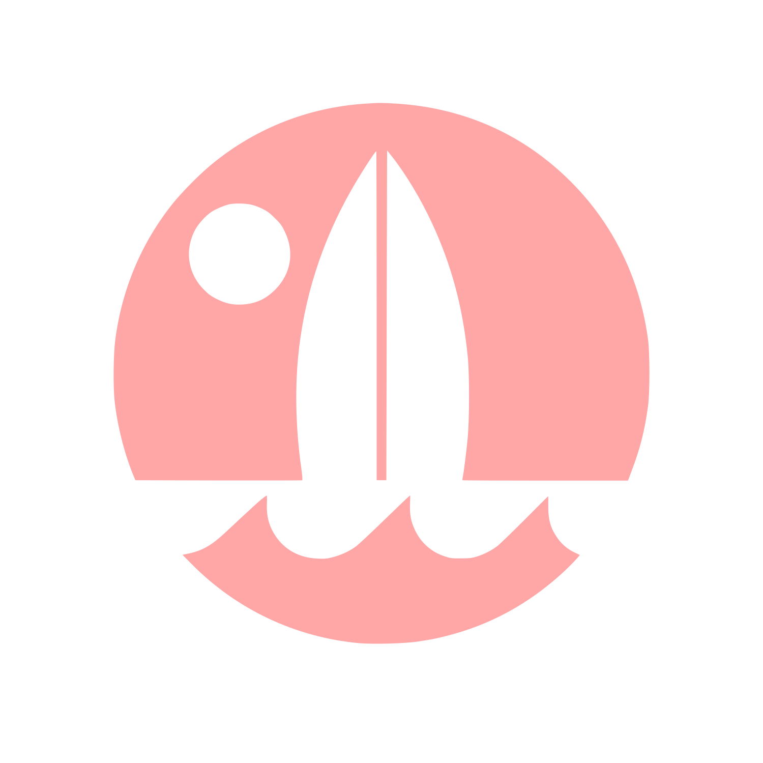 Surfboard Circle Wave Logo #ffa6a6
