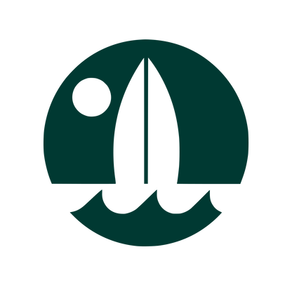 Surfboard Circle Wave Logo #003932
