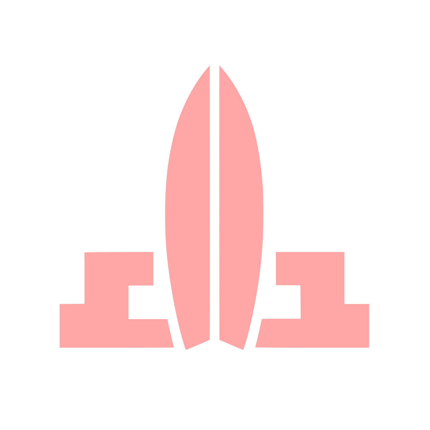 Surfboard Launch Pad Logo #ffa6a6