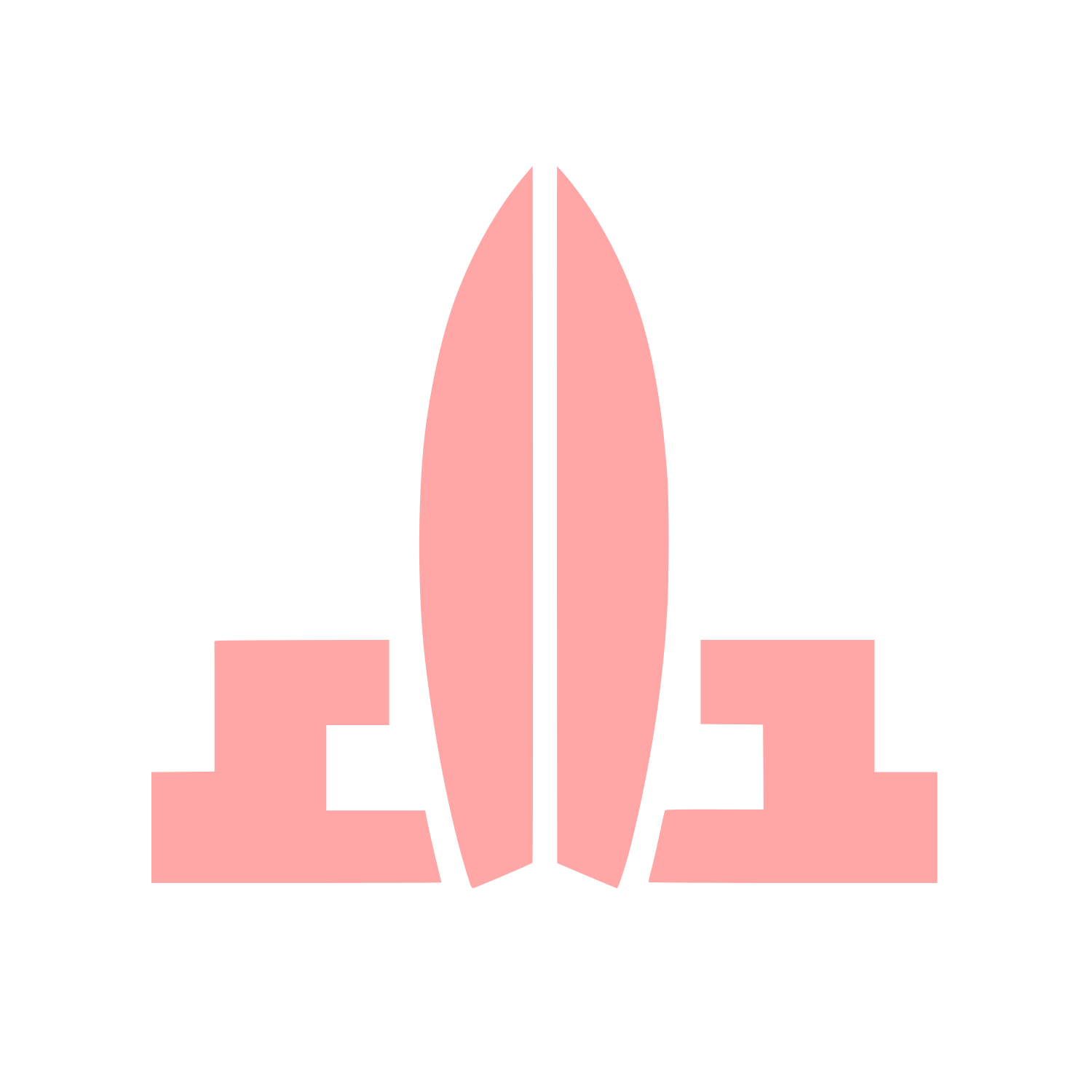 Surfboard Launch Pad Logo #ffa6a6