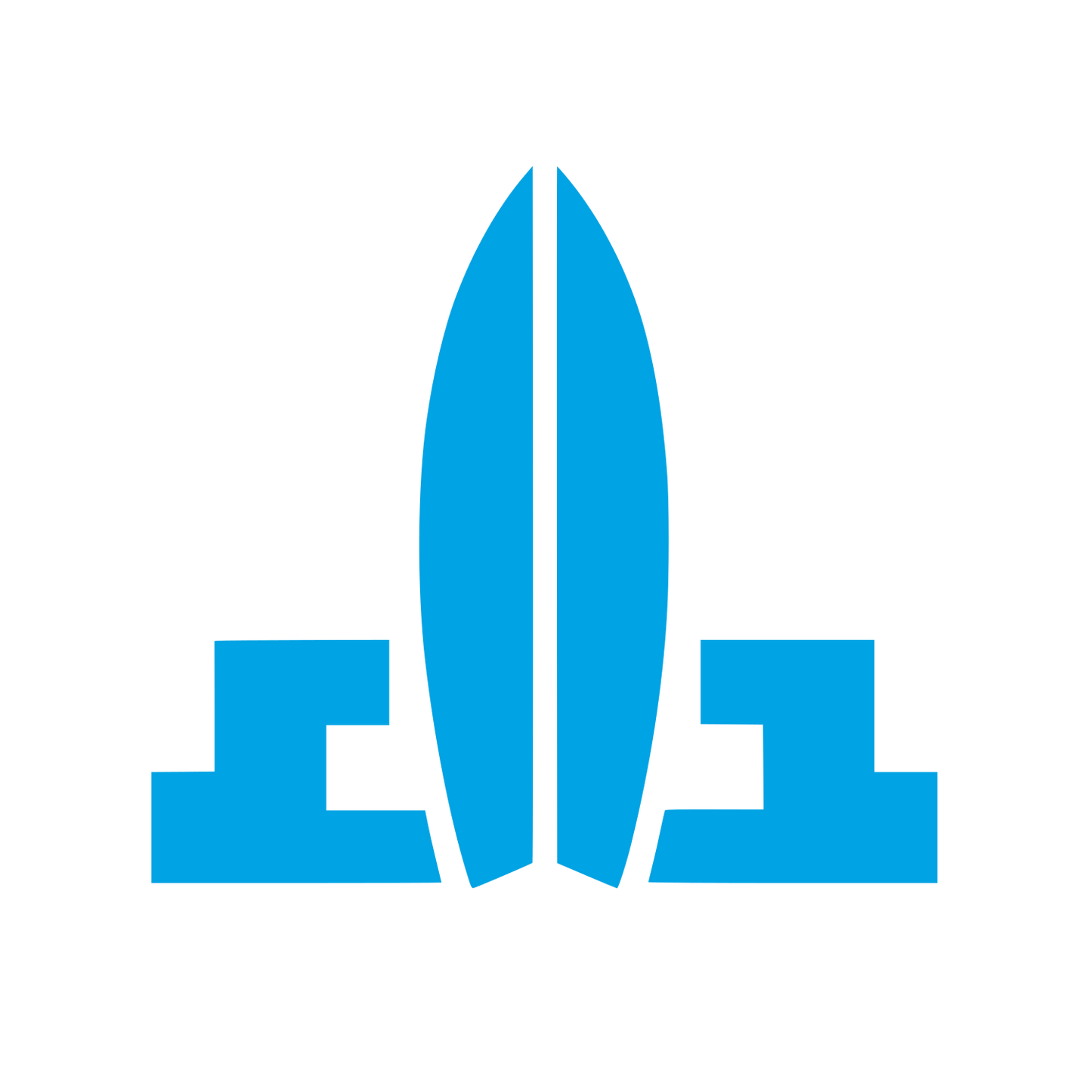 Surfboard Launch Pad Logo #00a3e4