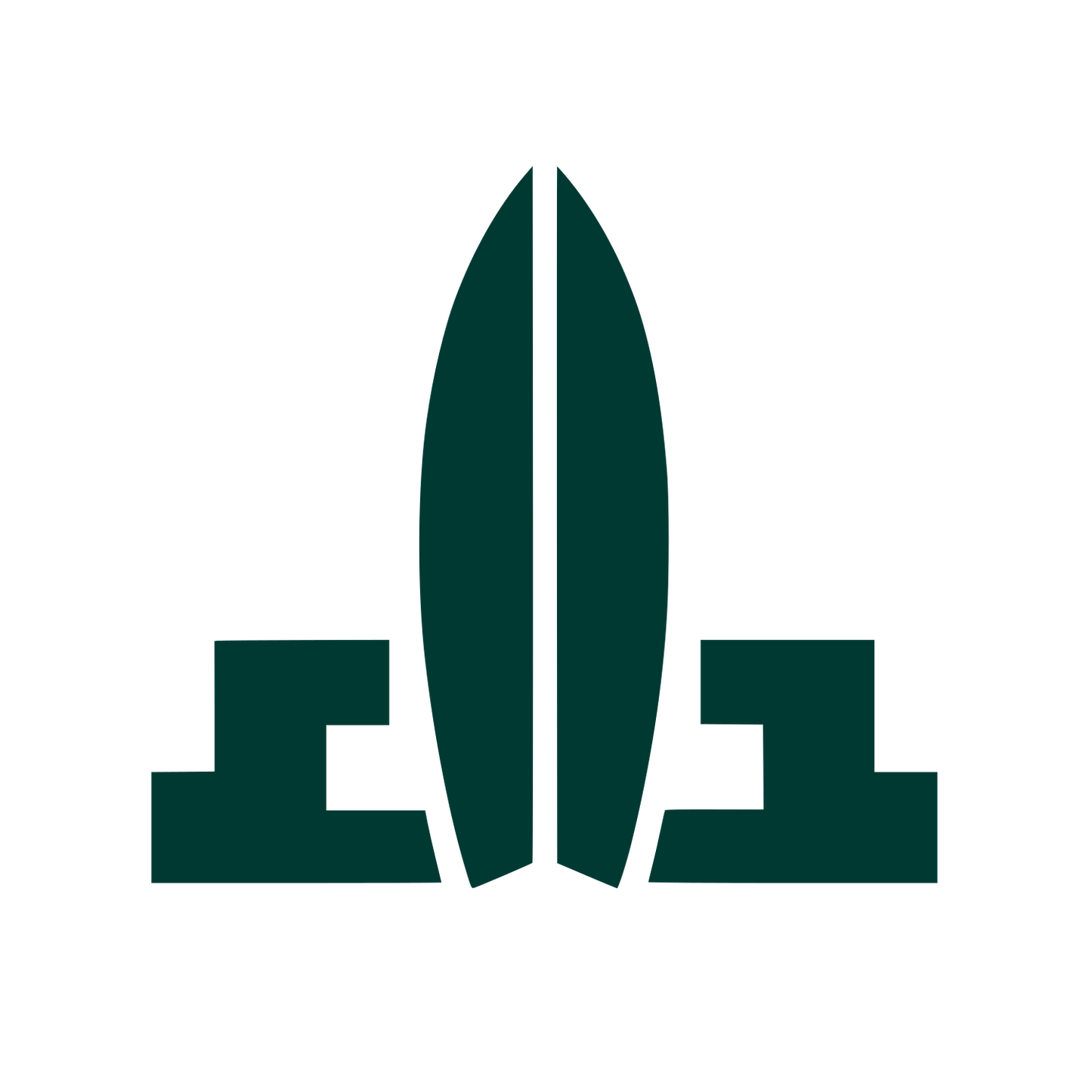 Surfboard Launch Pad Logo #003932