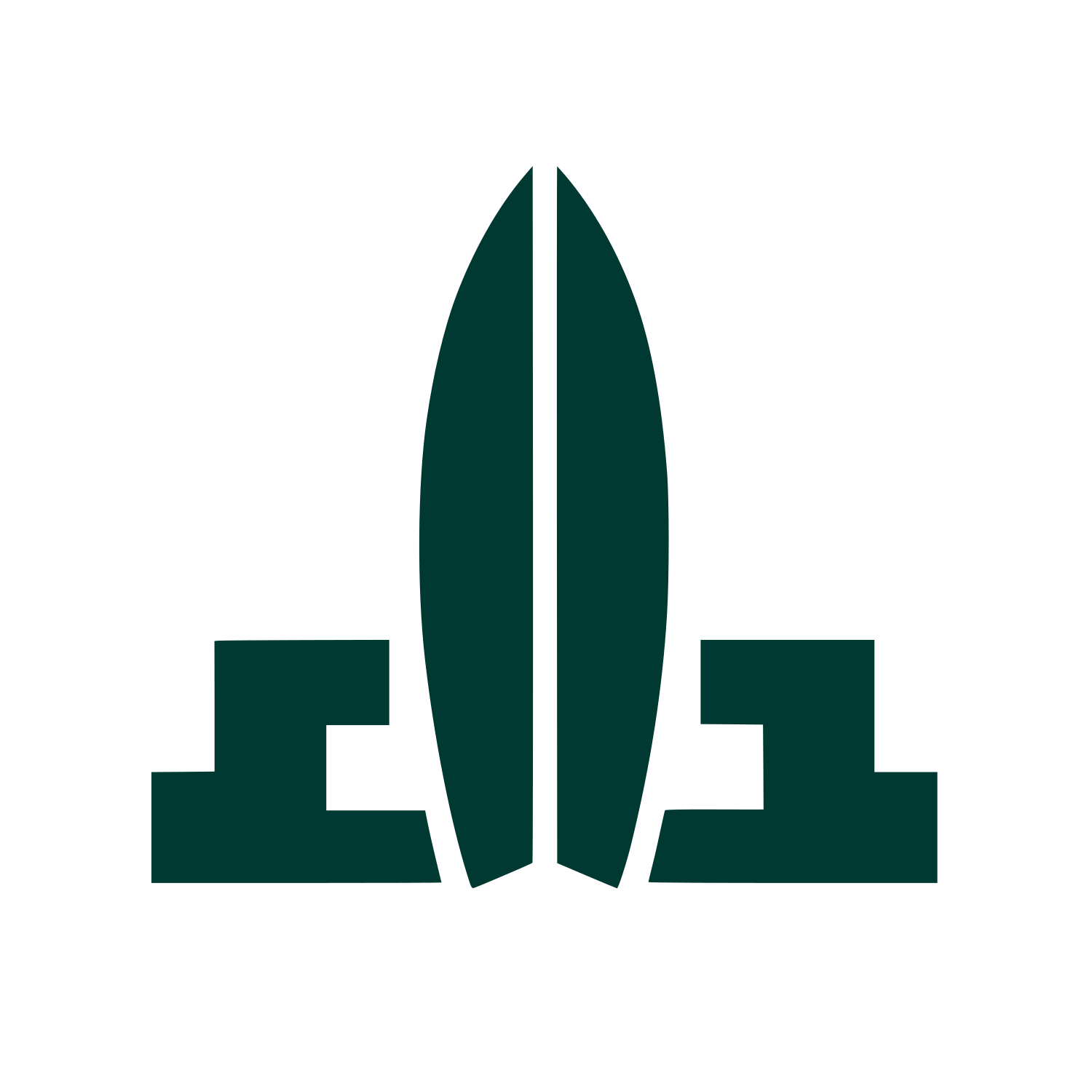 Surfboard Launch Pad Logo #003932