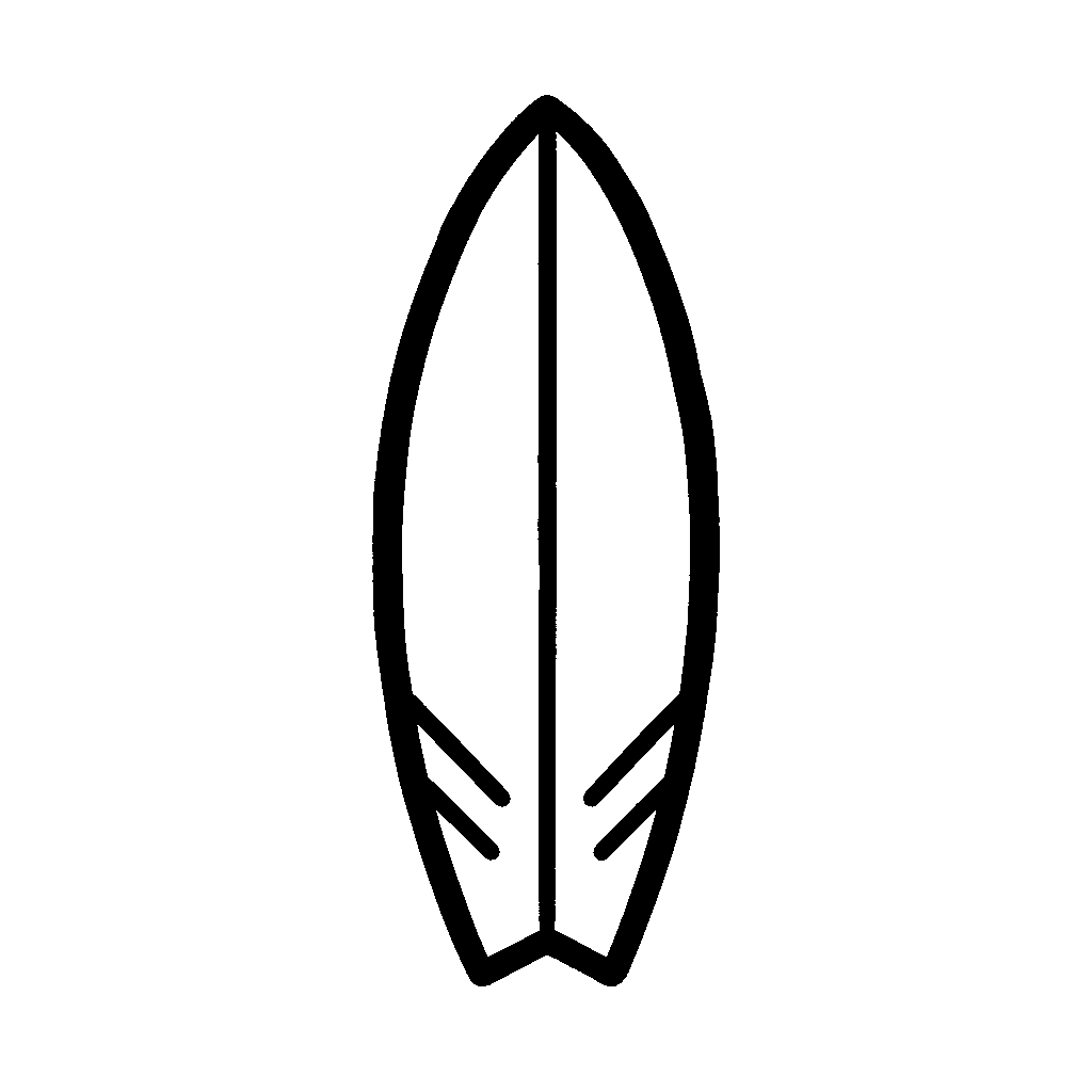 Surfboard Outline Logo