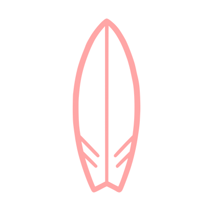 Surfboard Outline Logo #ffa6a6