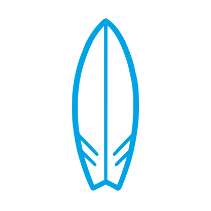 Surfboard Outline Logo #00a3e4