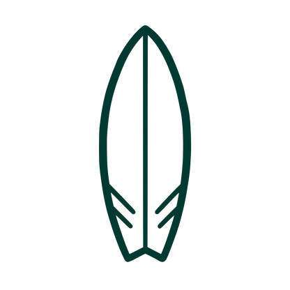 Surfboard Outline Logo #003932