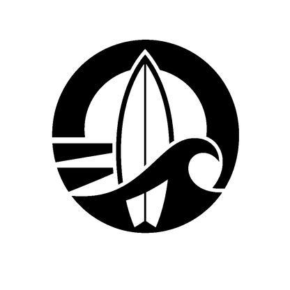 Surfboard Wave Circle Logo