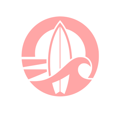 Surfboard Wave Circle Logo #ffa6a6