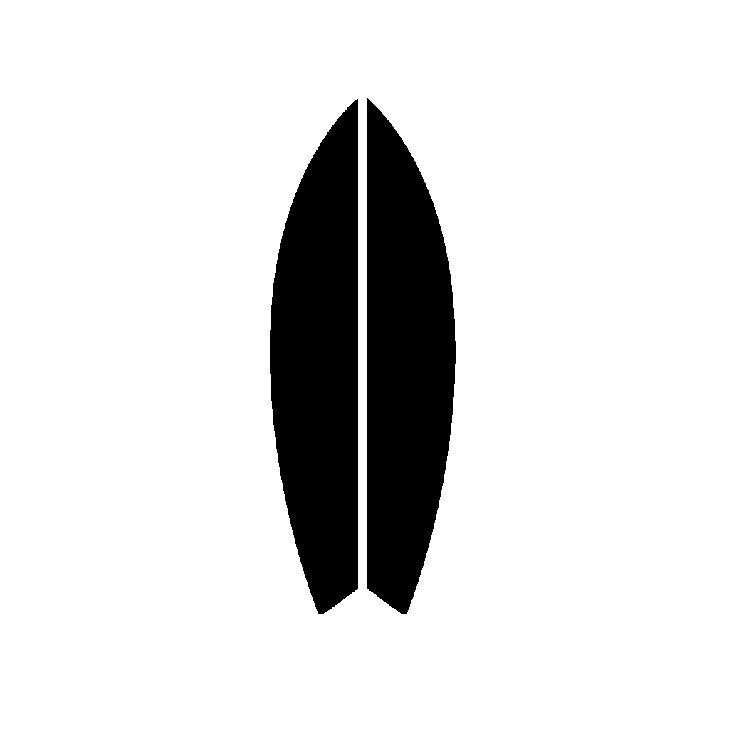 Surfboard Fish Tail Logo