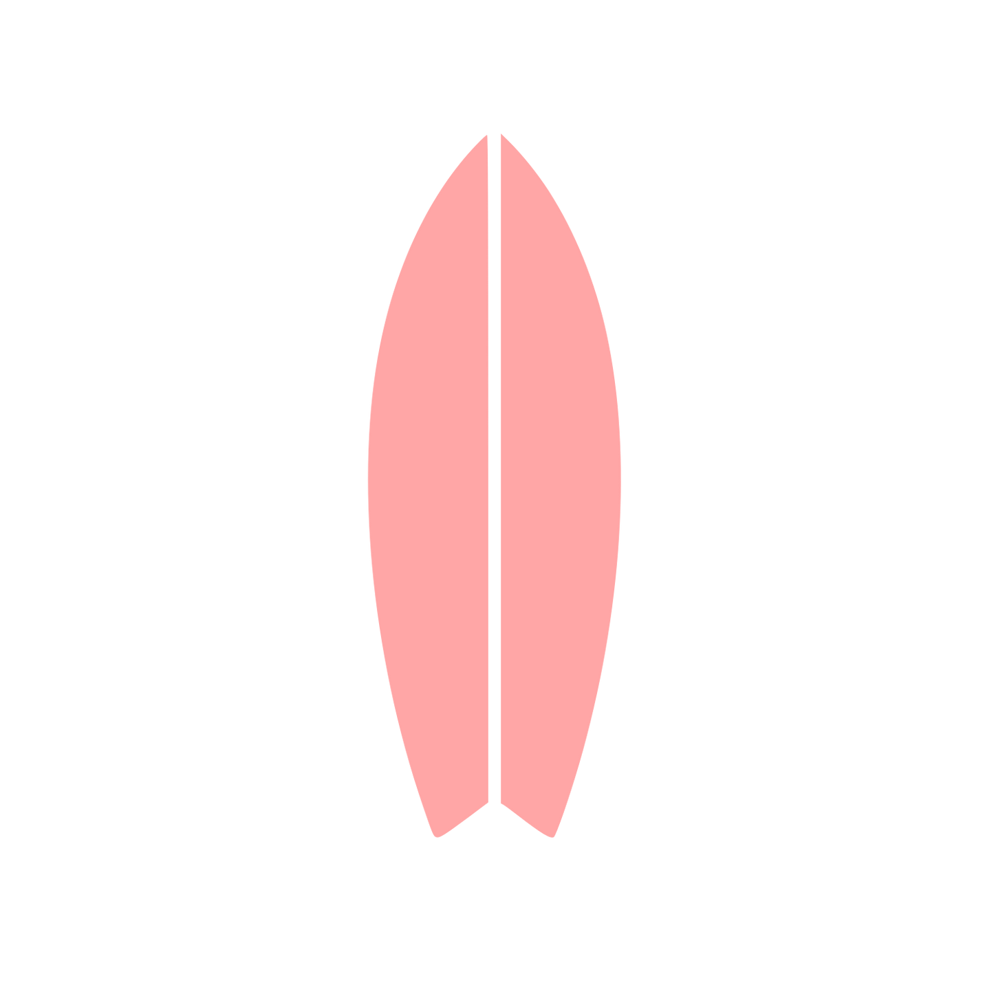 Surfboard Fish Tail Logo #ffa6a6