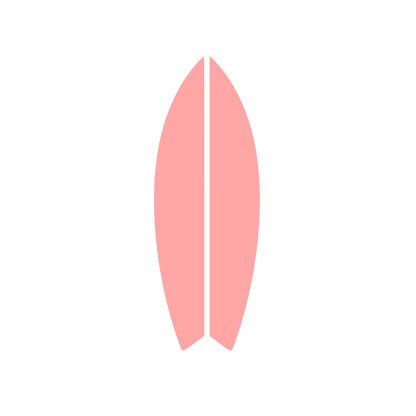 Surfboard Fish Tail Logo #ffa6a6