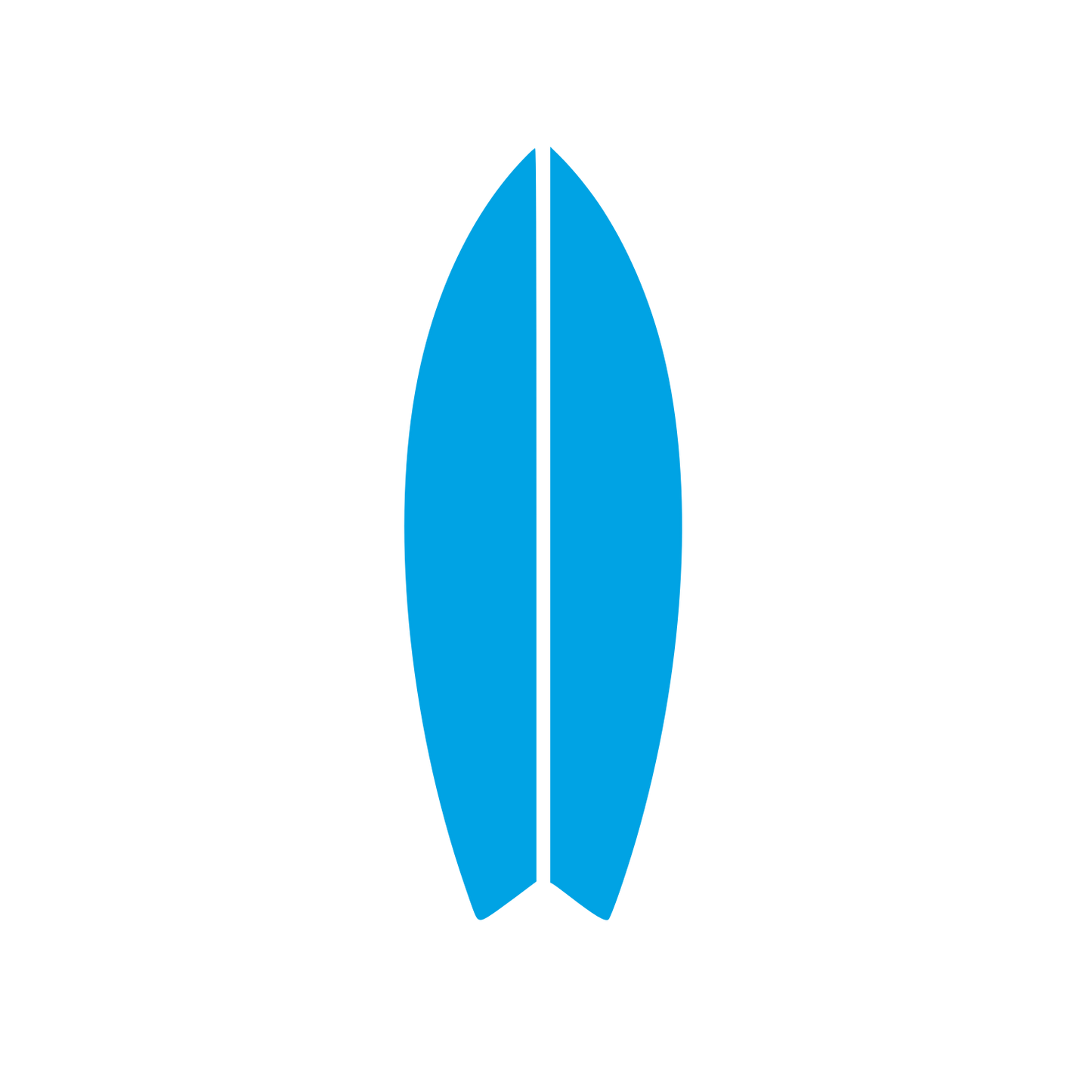 Surfboard Fish Tail Logo #00a3e4