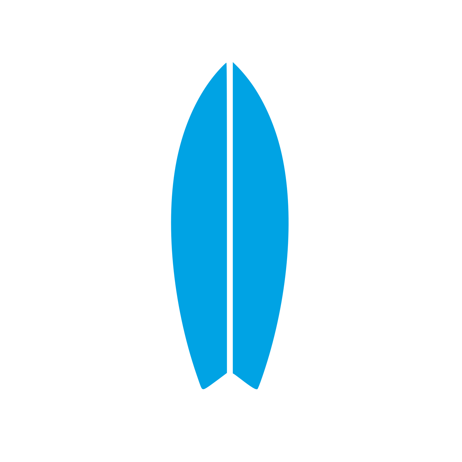 Surfboard Fish Tail Logo #00a3e4