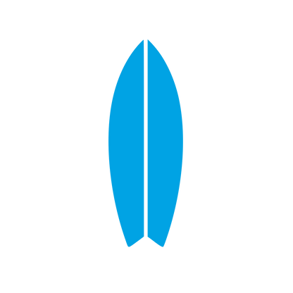Surfboard Fish Tail Logo #00a3e4