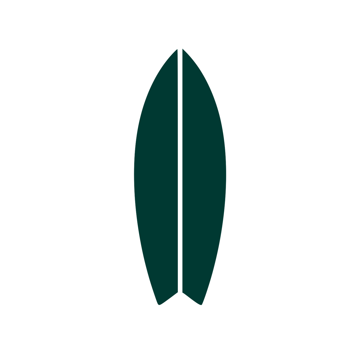 Surfboard Fish Tail Logo #003932