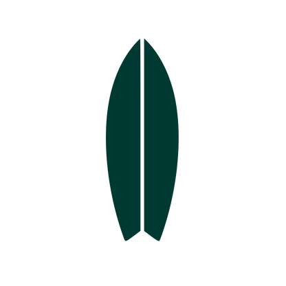 Surfboard Fish Tail Logo #003932
