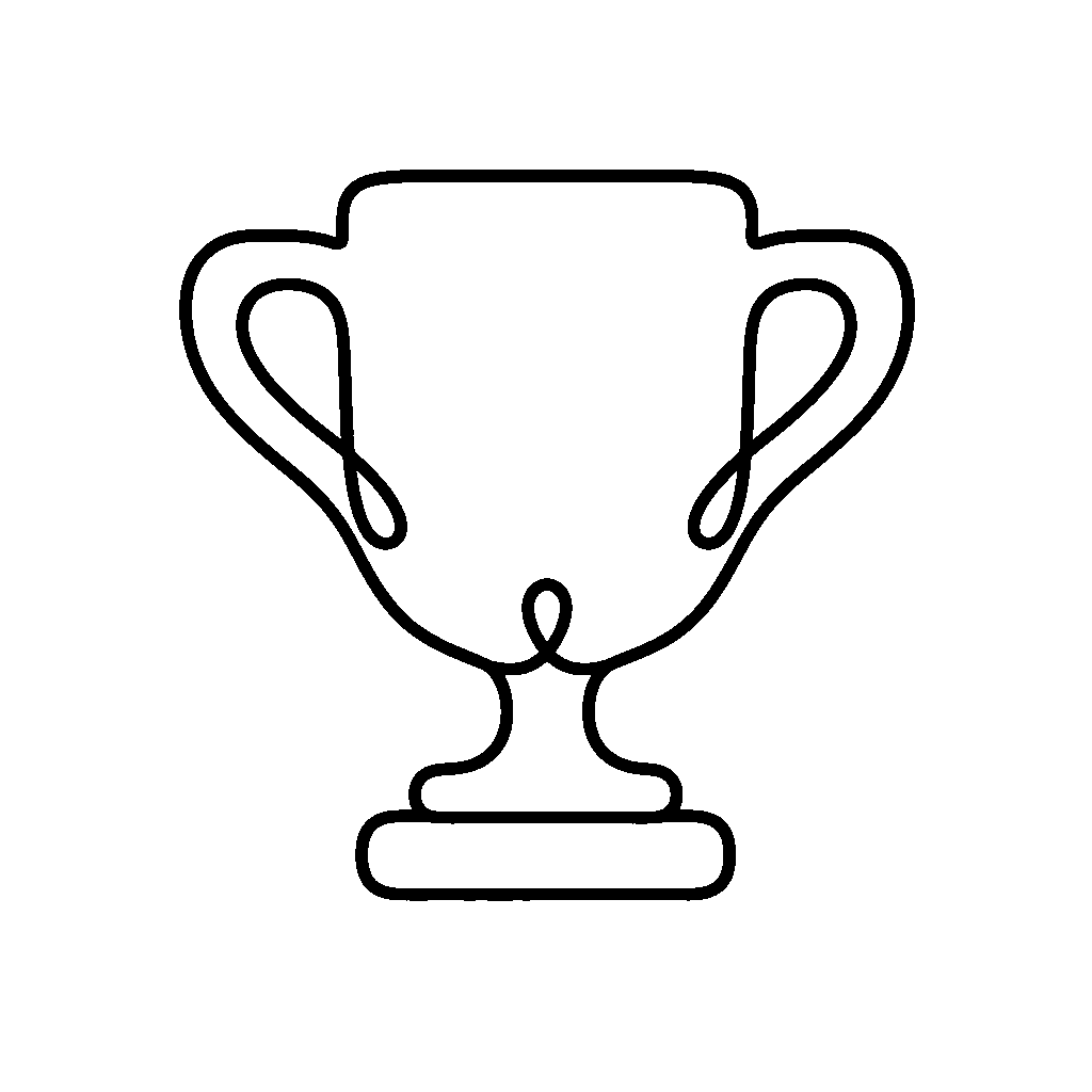 Trophy Cup Outline Logo