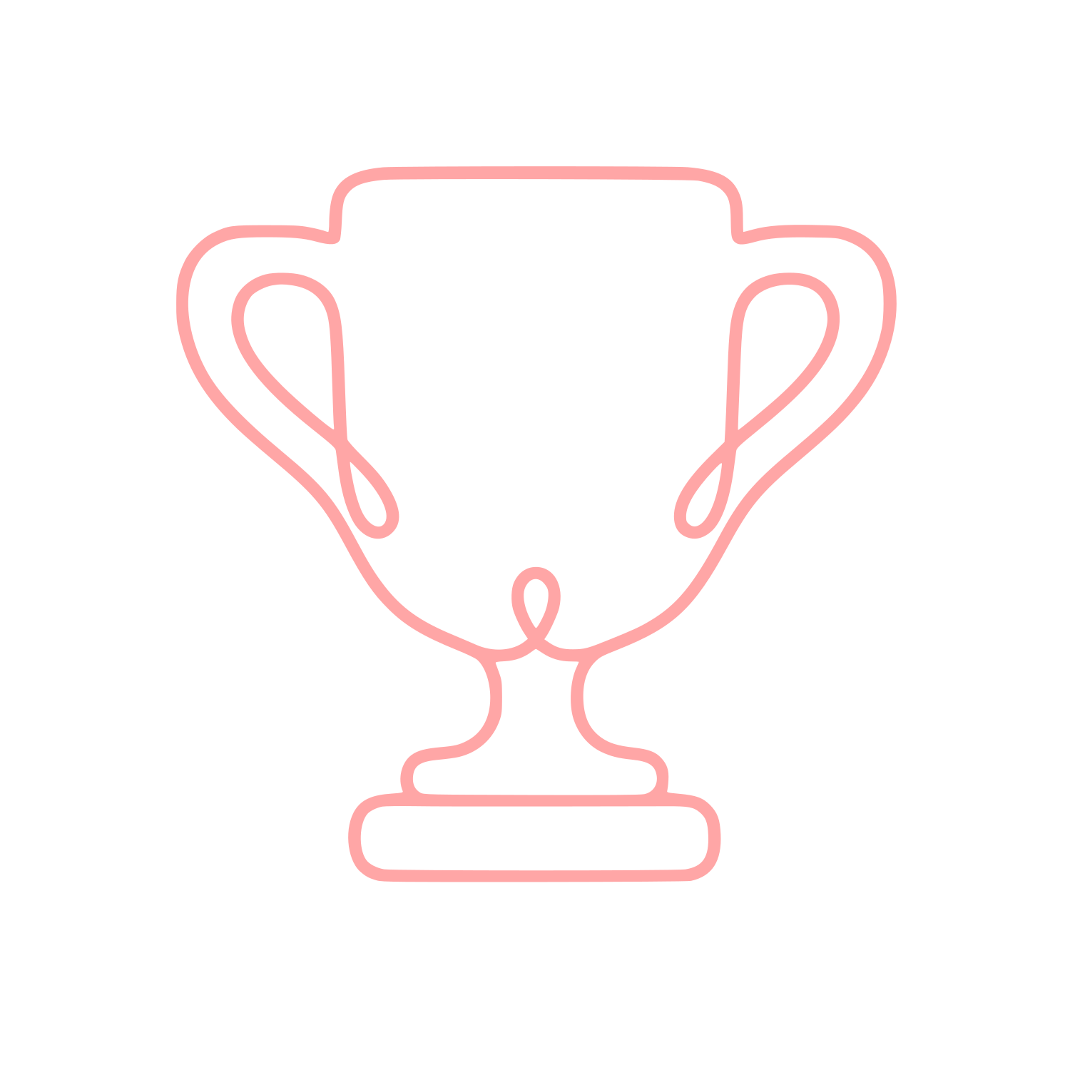 Trophy Cup Outline Logo #ffa6a6