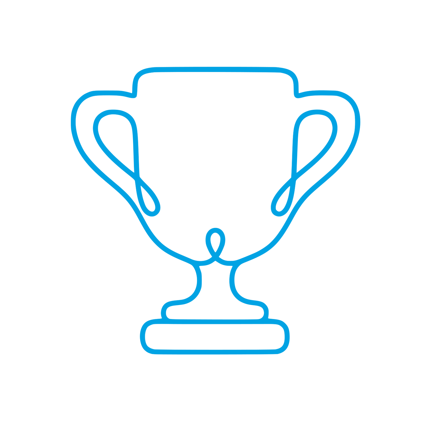 Trophy Cup Outline Logo #00a3e4