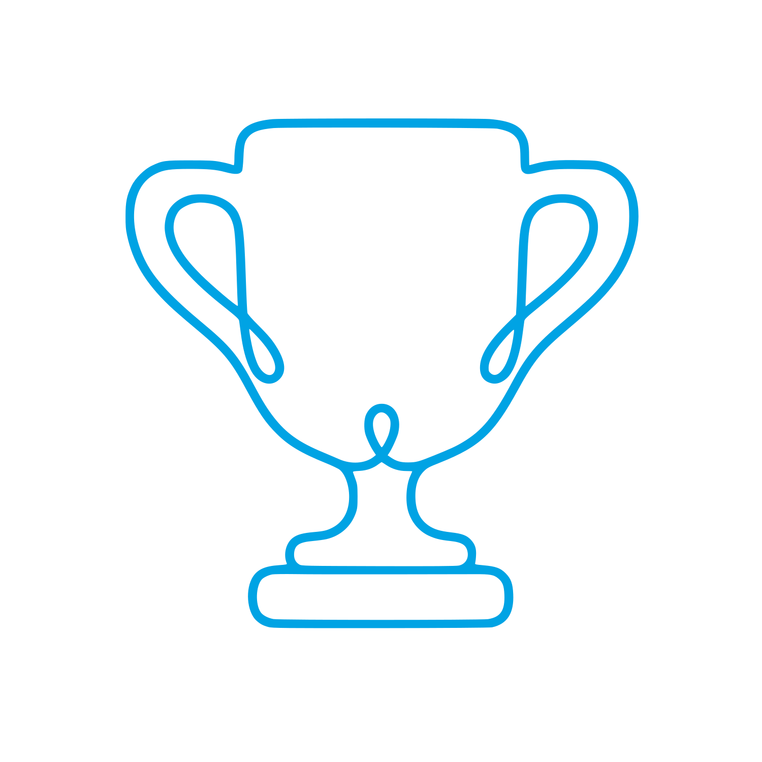 Trophy Cup Outline Logo #00a3e4